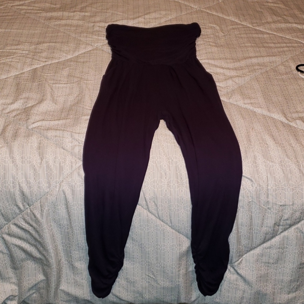 Navy blue Strapless Jumpsuit